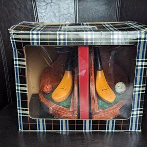Ascot & Taylor St Andrews Vintage Novelty Golf Club Decor Book Ends